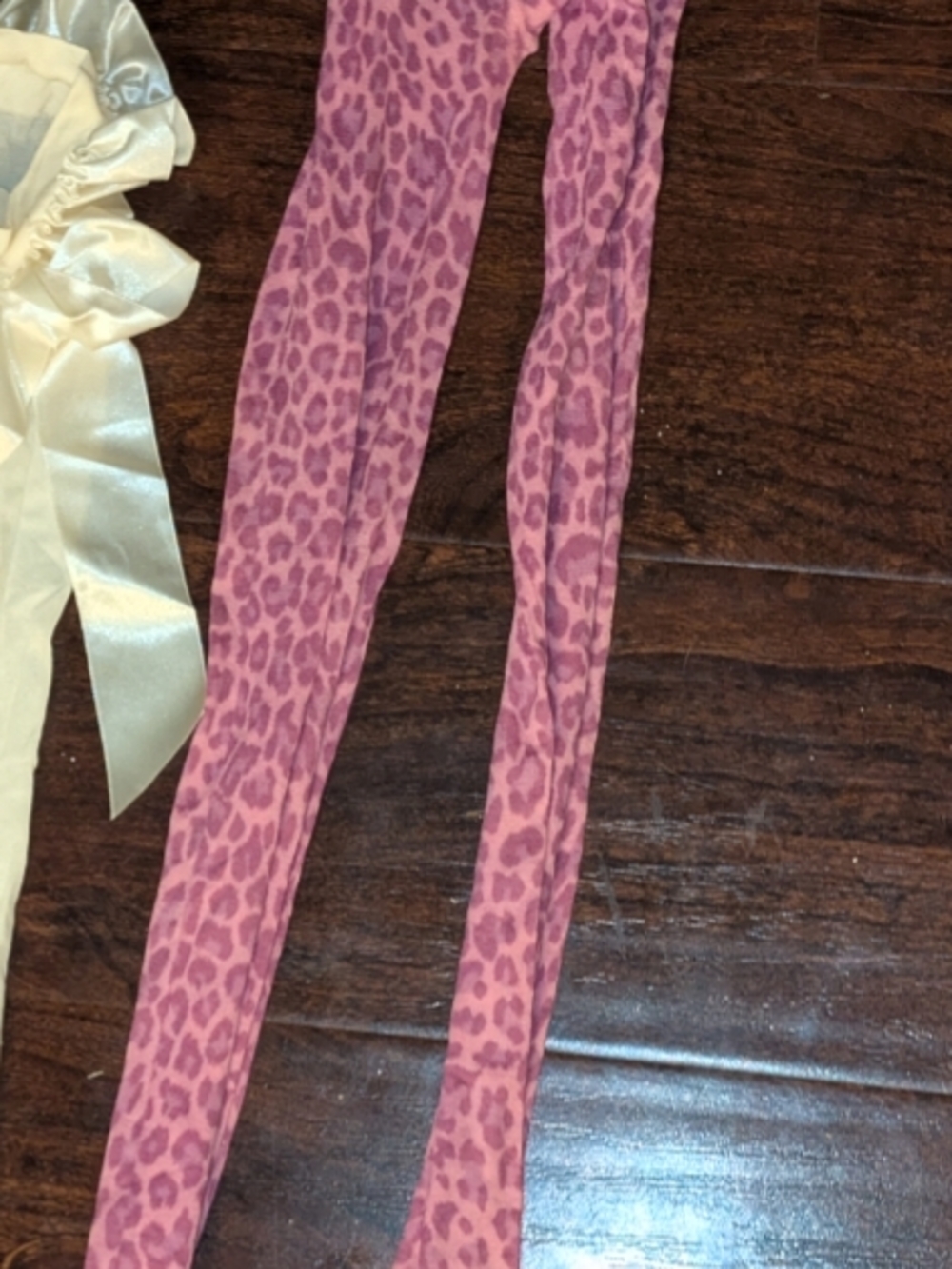 Pink Leopard Print Tights